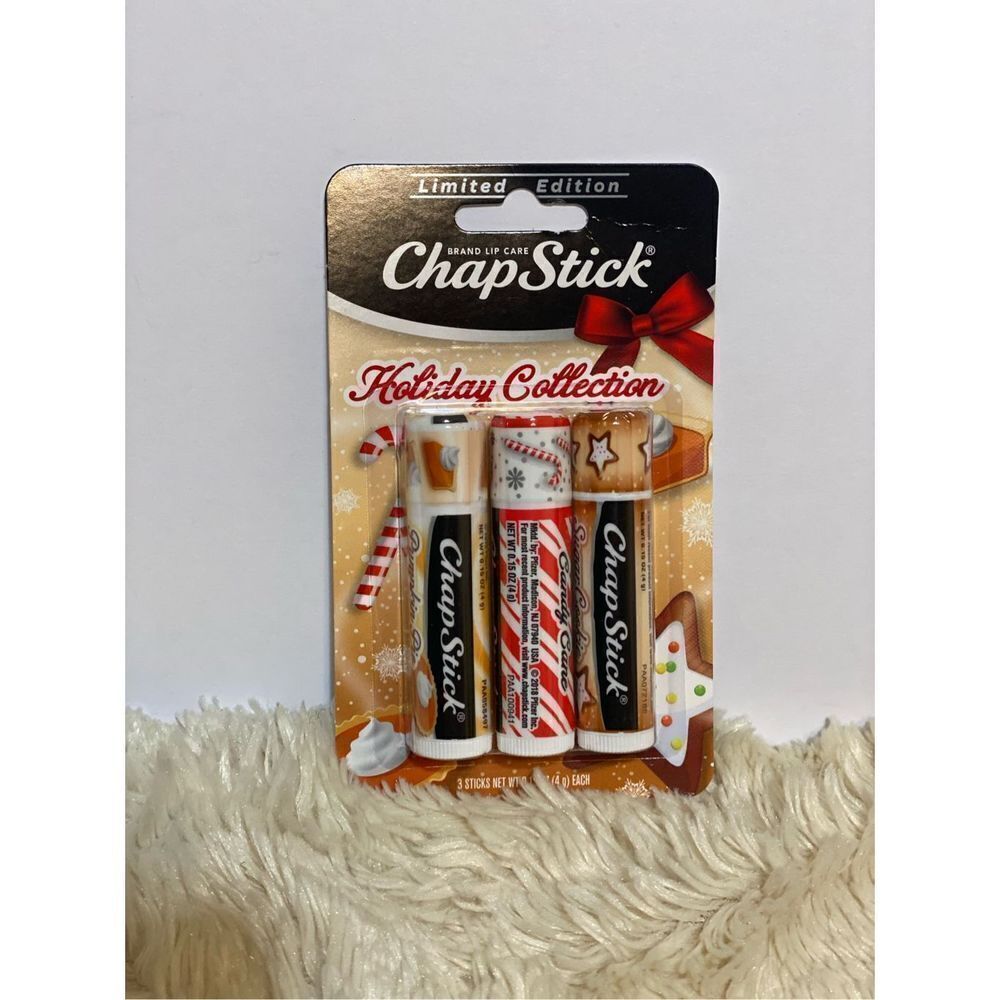Chapstick Holiday Collection New Candy Cane Pumpkin Pie Sugar Cookie
